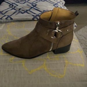 Nine West Brown Suede Booties
